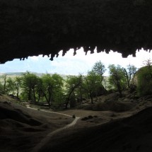 In the cave Cueva del Milodon